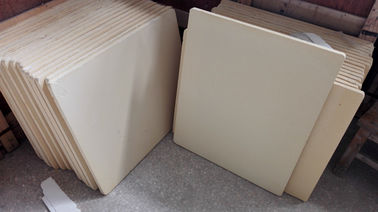 พิซซ่าทรงสี่เหลี่ยมผืนผ้าสีขาวขนาดใหญ่สีขาวขนาด 380 * 300 * 15mm LFGB Certification