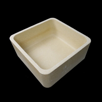 สี่เหลี่ยมไฟไหม้ Cordierite mullite saggar ออกแบบเพื่อความทนทานทางอุณหภูมิ